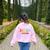 Testing Squad Costume Test Day Teacher Student School Women's Sweatshirt Back Print Light Pink