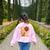 Thanksgiving Love Third Grade Teacher Turkey Autumn Fall Men Women Girls Kids Women's Sweatshirt Back Print Light Pink
