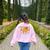 Thanksgiving Teacher Pencil Bow One Thankful Teacher Fall Women's Sweatshirt Back Print Light Pink Thanksgiving Teacher Pencil Bow One Thankful Teacher Fall Women's Sweatshirt Back Print Light Pink