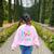 Tie Dye Happy 100th Day Of School Teacher Student 100 Days Women's Sweatshirt Back Print Light Pink Tie Dye Happy 100th Day Of School Teacher Student 100 Days Women's Sweatshirt Back Print Light Pink