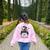 History Teacher Messy Bun Life Hair Glasses Women's Sweatshirt Back Print Light Pink History Teacher Messy Bun Life Hair Glasses Women's Sweatshirt Back Print Light Pink