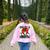 Vintage Japanese Dogzilla Boston Terrier Women's Sweatshirt Back Print Light Pink