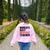 World's Best Okayest Teacher ACY025a For Men Women Women's Sweatshirt Back Print Light Pink