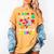 2nd Grade Is Out Of This World Space Rocket Planets Teacher Women's Comfort Colors T-Shirt Mustard