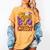4th Grade Boo Crew Ghost Halloween Teacher Costume Women's Comfort Colors T-Shirt Mustard