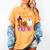 4th Grade Boo Crew Teacher Student Halloween Costume Women's Comfort Colors T-Shirt Mustard