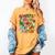 ABCs Learning Kindergarten Teacher Christmas Lights Alphabet For Men Women Kids Women's Comfort Colors T-Shirt Mustard