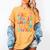 Alphabet A-Z ABC Kids Back To School Pre K Teachers Women's Comfort Colors T-Shirt Mustard