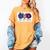 American Flag Teach Love Freedom Preschool Teacher 4th July Women's Comfort Colors T-Shirt Mustard