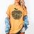 Apple Camoflauge Clothing Camo Student Teacher Cute School Women's Comfort Colors T-Shirt Mustard