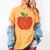 Apple Dot Pattern Art Teacher Appreciation Men Women Humor Women's Comfort Colors T-Shirt Mustard Apple Dot Pattern Art Teacher Appreciation Men Women Humor Women's Comfort Colors T-Shirt Mustard