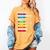 Back To School Teacher We Are Like A Box Of Crayons Women's Comfort Colors T-Shirt Mustard