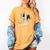 Ballaholic Boston Terrier Dog Chasing Bostie Ball Women's Comfort Colors T-Shirt Mustard