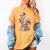 Book Lover Cute Flamingo Reading Teacher Librarian Women Women's Comfort Colors T-Shirt Mustard