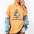 All Booked For Christmas Xmas Tree Teacher Holiday Pajamas Women's Comfort Colors T-Shirt Mustard