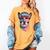 Boston Terrier 4th Of July US Merica Bostie Dog Patriotic For Men Women Kids Women's Comfort Colors T-Shirt Mustard