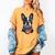 Boston Terrier American Flag Women's Comfort Colors T-Shirt Mustard