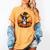 Boston Terrier Bostie Dog Breed Pet Halloween Pumpkins Women's Comfort Colors T-Shirt Mustard
