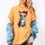 Boston Terrier Christmas Santa Hat Tree Lights Pajama Women's Comfort Colors T-Shirt Mustard