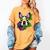 Boston Terrier In Day Of The Dead Sugar Skull Dog Women's Comfort Colors T-Shirt Mustard
