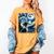 Boston Terrier Dog Art Van Gogh Starry Night Boston Terrier Women's Comfort Colors T-Shirt Mustard