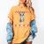 Boston Terrier Dog Santa Hat Men Kids Ugly Christmas Light Women's Comfort Colors T-Shirt Mustard