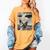 Boston Terrier Dog UFO Alien Extraterrestrial Selfie Women's Comfort Colors T-Shirt Mustard