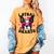 Boston Terrier Heart Glasses Girls Bostie Valentines Day Women's Comfort Colors T-Shirt Mustard