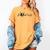 Boston Terrier Heartbeat Heart Line Women's Comfort Colors T-Shirt Mustard