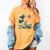 Boston Terrier Japanese Kanagawa Wave Surf Dog Women's Comfort Colors T-Shirt Mustard