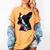 Boston Terrier Lovers Colorful Pop Art Boston Terrier Women's Comfort Colors T-Shirt Mustard