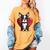 Boston Terrier Mom Dad Bostie Dog Lover Valentines Day Women's Comfort Colors T-Shirt Mustard