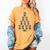 Boston Terrier Santa Hat Xmas Light Men Women Christmas Tree Women's Comfort Colors T-Shirt Mustard