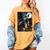 Boston Terrier Selfie Full Moon Flying Witch Halloween Dog Women's Comfort Colors T-Shirt Mustard