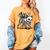 Boston Terrier Skeleton Mummy Witch Halloween Women's Comfort Colors T-Shirt Mustard