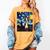 Boston Terrier Starry Night Van Gogh Art Women's Comfort Colors T-Shirt Mustard