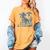 Boston Terrier UFO Cowboy Dog Dog Mom Dog Dad Alien Dog Women's Comfort Colors T-Shirt Mustard