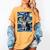 Boston Terrier Van Gogh Starry Night Women's Comfort Colors T-Shirt Mustard