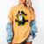 Boston Terrier s Mid-Century Modern Art s Street Grunge Women's Comfort Colors T-Shirt Mustard