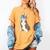 Brindle Boston Terrier Dog Patriotic Shirt USA Flag Women's Comfort Colors T-Shirt Mustard
