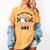 You Can't Scare Me I Teach Art Retro Teacher Ghost Halloween Women's Comfort Colors T-Shirt Mustard