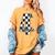Checkered Fourth Grade Back To School Teachers Students Women's Comfort Colors T-Shirt Mustard Checkered Fourth Grade Back To School Teachers Students Women's Comfort Colors T-Shirt Mustard