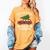 Christmas Teacher Squad Festive Car Tree Lights Xmas Women's Comfort Colors T-Shirt Mustard