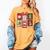 Christmas Teacher Stamps Women's Comfort Colors T-Shirt Mustard