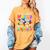 Color The World With Kindness Crayon Positivity Teacher Women's Comfort Colors T-Shirt Mustard