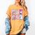 Coquette Bow Spooky Teacher Ghost Halloween Trick Or Teach Women's Comfort Colors T-Shirt Mustard Coquette Bow Spooky Teacher Ghost Halloween Trick Or Teach Women's Comfort Colors T-Shirt Mustard