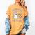Daycare Boo Crew Groovy Halloween Floral Ghost Kid Teacher Women's Comfort Colors T-Shirt Mustard