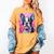 Dog Pink Boston Terrier Women's Comfort Colors T-Shirt Mustard