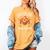 Lets Eat Kids Punctuation Saves Lives Thanksgiving Teacher Women's Comfort Colors T-Shirt Mustard