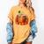 Fall Book Autumn Reading Teacher Halloween Pumpkin Season Women's Comfort Colors T-Shirt Mustard